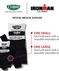 Curad Ironman Hot or Cold Therapeutic Combo Packs with Wrap Reusable Hot or Cold Compress Packs for Injuries Combo Pack Includes Small and Large 2 Count