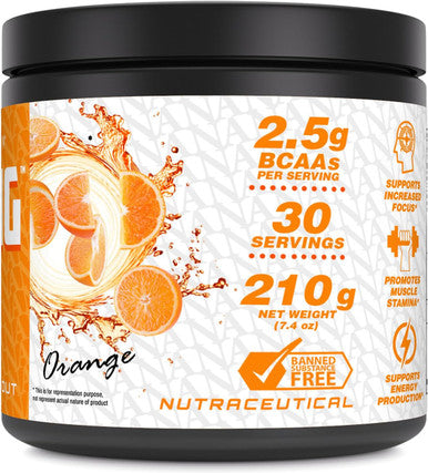 Amazing Nutrition PRE | Ultimate Pre-Workout Supplement | 30 Servings Powder | 2.5 Grams BCAA Per Serving (30 Servings Natural Orange)