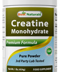 Best Naturals Creatine Monohydrate 1 Lb Pure Powder (1 LB (Pack of 1))