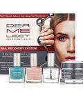 Dermelect Nail Recovery System Anti Aging Nailcare with Peptides, Hyaluronic Acid, Vitamin E, Strengthening & Restorative for Weak Nails, Splitting, Acrylic / Gel Damage, Hard to Grow Nails 4 pc set