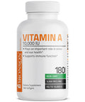 Bronson Vitamin A 10,000 IU Premium Non-GMO Formula Supports Healthy Vision & Immune System and Healthy Growth & Reproduction, 180 Softgels