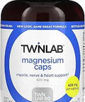 Twinlab Magnesium Caps High Absorption Magnesium Supplement to Support Leg Cramps Relief Magnesium Capsules for Stress Relief 420 mg 200 Count 1 Pack