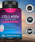 Sunergetic Premium Collagen Peptides Capsules ÃƒÂ¢Ã¢â€šÂ¬Ã¢â‚¬Å“ 2500 mg of VERISOL Collagen Peptides Type 1 & Type 3 ÃƒÂ¢Ã¢â€šÂ¬Ã¢â‚¬Å“ Multi Collagen Supplement to Support Joint Health Hair Skin & Nails ÃƒÂ¢Ã¢â€šÂ¬Ã¢â‚¬Å“ 150 Collagen Capsules