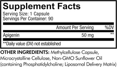 Codeage Liposomal Apigenin Supplement 3-Month Supply Daily Flavonoid Chamomile Extract Liposomal Phospholipid Complex Non-GMO Sunflower Oil Phosphatidylcholine Vegan Blend Gluten- 90 Count