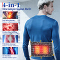 Hongjing Red Light Massage Decompression Belt For Instant Lower Back Pain Relief Pump Up Lumbar Support Brace Inflatable Back Reliever With Electric Pump One Sizes Fits 29-49 Waist