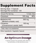 Simply Natures Pure Premium Berberine HCl 500mg - 120 Capsules Cardiovascular Gastrointestinal Immune Support Chromium Cinnamon