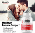 Re+Gen Nutrition H Rescue Immune Support Supplement For Adults, Capsules With Zinc, Vitamin C, L Lysine Amino Acid & Oregano Oil For Immunity Health In Men & Women, 120 Capsules