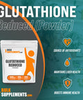 BulkSupplements Glutathione Reduced Powder (Reduced Glutathione) - for Antioxidant & Liver Support - , Soy Free - 500mg (100 Grams - 3.5 oz)