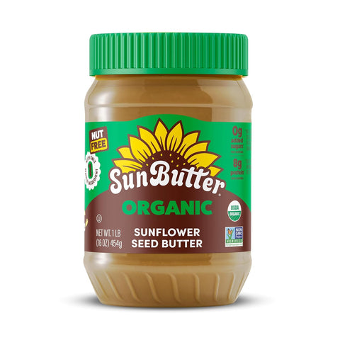 SunButter Organic Sunflower Seed Butter 16 oz NutFree Spread with 7g PlantBased Protein Roasted Rich & Savory Flavor Smooth Texture Vegan Kosher & NonGMO