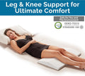 Comfilife Lumbar Support Pillow For Sleeping Memory Foam Pillow For Back Pain Relief - Side Back And Stomach Sleepers- Triangle Wedge Pillow - Bed Rest Pillow - Medium-Soft (White Standard)