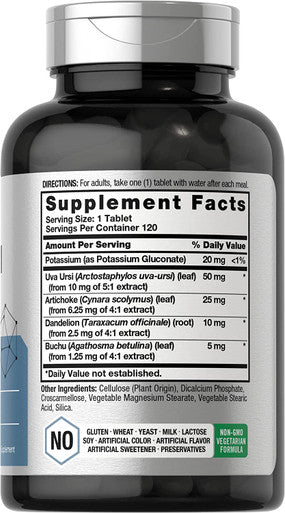 Water Pills Super Strength 120 Tablets Vegetarian, Non-GMO and Gluten Free Supplement