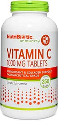 NutriBiotic Vitamin C 1000 Mg Tablets Essential Immune and Antioxidant Collagen Support Supplement Pharmaceutical Grade LAscorbic Acid Vegan NonGMO and Gluten 250 Count