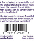 Amata Life by Dr. Christiane Northrup Pueraria Mirifica Pure Capsules 60 Day