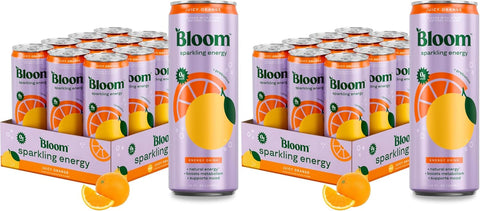 Bloom Nutrition Sparkling Energy Drink - Apple Crisp / Glacier Crush Variety Pack - Natural Caffeine, Zero Sugar, 180mg Caffeine - Antioxidant-Rich with Green Coffee Bean, Green Tea Extract, Prebiotics - 12oz 12 Pack