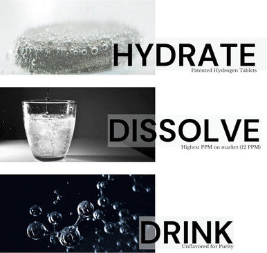 Hydrogen Water (30 Tablets) Molecular Hydrogen Water Tablets Creates 12 Ppm Hydrogen Drinking Water With Magnessium