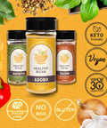 Healthy Rican Herbs Spice Seasoning Mix Adobo Sazon Sofrito Dry Non GMO No Preservatives MSG Artificial Coloring Gluten Free Diabetes Keto Friendly Whole 30 Approved Variety Bundle (3 Pack)