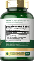 Carlyle Aloe Vera Softgels 20,000Mg | 300 Count | Aloe Vera Gel Supplement | Non-Gmo, Gluten Free