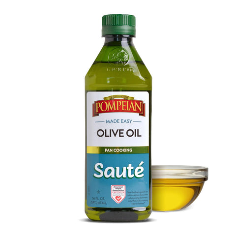 Pompeian Made Easy Fry Olive Oil, High Smoke Point, Perfect for Frying Foods such as Chicken and Potatoes, Non-Allergenic, Non-GMO, 16 Fl Oz (Pack of 1)
