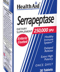 Serrapeptase - 250,000 Spu - 30 Tablets - Once Daily - Vegan