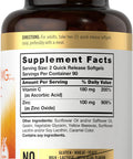Carlyle Zinc 100Mg With Vitamin C | 180 Softgels | Non-Gmo, Gluten Free Supplement
