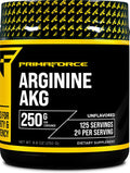 Primaforce AAKG Arginine Powder 250 grams (L-Arginine and Alpha-Ketoglutarate Acid) Premium Workout Supplement Non-GMO Vegan Gluten