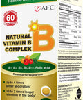 AFC Japan Vitamin B Complex with B1, B2, B3, B6, B12, Folic & Glutathione Yeast Extract, No Synthetics, Non-GMO, Supplement for , Energy, Immune & Nervous System,120 Vegan Caplets