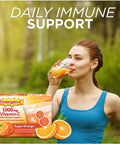 Emergen-C 1000mg Vitamin C Powder for Daily Immune Support Caffeine Vitamin C Supplements with Zinc and Manganese B Vitamins and Electrolytes Super Orange Flavor - 10 Count