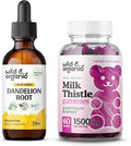 Wild & Organic Dandelion Root Tincture 2 Fl Oz & Milk Thistle Gummies