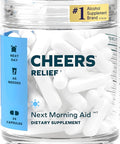 Cheers Relief | Next Morning Aid with Ginger + White Willow Bark | Feel Better After Drinking | 12 Doses Ginger, White Willow Bark, L-Theanine, Caffeine