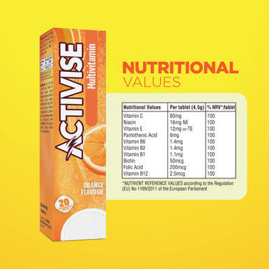 Activise Multivitamin Effervescent Tablets Orange 20S