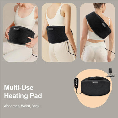 Lower Back Massager With Heat, Coococo Fsa Hsa Eligible Heating Pad With Massager For Pain Relief, Heat Pad With Auto-Off, Heated Waist Belt, Birthday Gifts For Women Men Mom Dad (Corded)