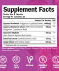 Resveratrol with Japanese Knotweed & Green Tea - Dietary Supplement - for Cardiovascular Health - Metabolism, Joints, Immune System - Gluten & GMO Free - 60 Vegan Capsules