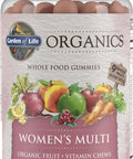 Garden of Life Organics Women's Gummy Vitamins - Berry - Certified Organic, Non-GMO, Vegan, Kosher Complete Multi - Methyl B12, C & D3 - Gluten, Soy & Dairy Free, 120 Real Fruit Gummies
