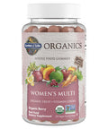 Garden of Life Organics Women'S Gummy Vitamins - Berry - Certified Organic Non-Gmo Vegan Kosher Complete Multi - Methyl B12 C & D3 - Gluten Soy & Dairy Free 120 Real Fruit Gummies