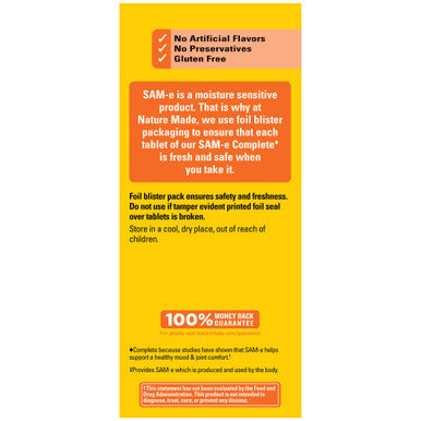 Nature Made Sam-E Complete 400 Mg Dietary Supplement For Mood Support 36 Tablets 36 Day Supply