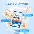 OMOGS Probiotics 120 Billion CFUs 18 Strains 3 Prebiotics and Digestive Enzymes Helps Digestive Gut Health Immune Supports Occasional Constipation Diarrhea and Gas for Women and Men 60 Capsules