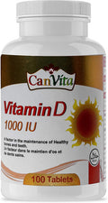 Canvita Halal Vitamin D 1000IU For Adults All-In-One for Immunity, Bones, and Teeth Support FDA and GMP-Approved Delicious Chewable Tablet Made in Canada