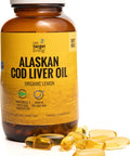 On Target Living Alaskan Cod Liver Oil 120 Soft Gels | Line Caught in The USA | Naturally Occurring Vitamin D | Rich in Omega 3 DHA/EPA