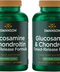 Swanson Timed-Release Glucosamine & Chondroitin Sulfate 750/600 Milligrams 120 Tabs (2 Pack)