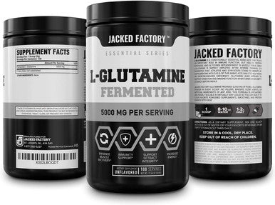 LGlutamine Powder 500g 100 Servings Vegan Fermented L Glutamine Supplement for Post Workout Muscle Recovery Immunity Digestive Health Tested Trusted No Artificial Fillers Unflavored