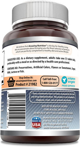 Amazing Nutrition Formulas Selenium 200 mcg 240 Tablets Supplement | Non-GMO | Gluten | Made in USA