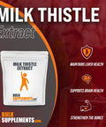 BulkSupplements Milk Thistle Extract Powder - Liver Support Supplement - Silymarin Milk Thistle - Milk Thistle for Dogs - Liver Supplement (250 Grams - 8.8 oz)