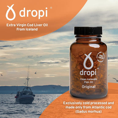 Dropi Omega 3 Fish Oil 500mg 180 Capsules Maximum Strength Omega 3s EPA DHA Vitamin A and D Natural and Extra Virgin Cod Liver Oil Supplement for Immune System Brain Health and Joint Support