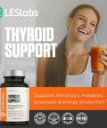 Les Labs Thyroid Support Metabolic Health, Thyroid Hormone Production, Energy & Focus Iodine, L-Tyrosine, Ashwagandha, Selenium & Turmeric Non-Gmo Supplement 60 Capsules