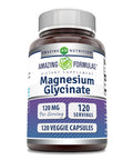 Amazing Formulas Magnesium (Glycinate) 120 Mg Per Serving Supplement | Veggie Capsules | With Magnesium Glycinate | Non-Gmo | Gluten Free (120 Count)