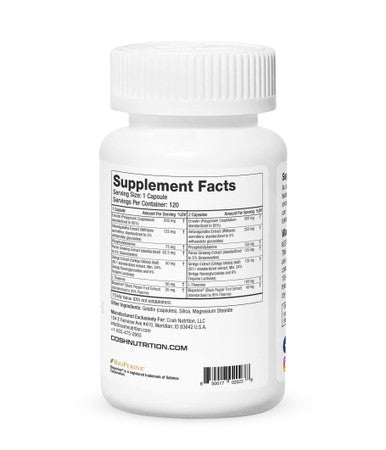 Gorilla Mind Cortisol Blocker (with Emodin) - Cortisol Support Supplement for Reducing Cortisol Levels/Relax, Recover and Rejuvenate (120 Capsules)