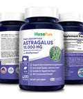 NusaPure Astragalus 15,000 mg Per Caps 200 Veggie Capsules (Vegetarian, Non-GMO & Gluten-Free) Max Strength
