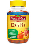 Nature Made Vitamin D3 K2 Gummies Vitamin D3 5000 Iu Per Serving Bone Teeth Muscle Immune Health Support 50 Vitamin D + K2 Gummy Vitamins 25 Day Supply
