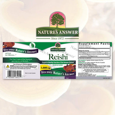 Nature'S Answer Reishi Mushroom Standardized Capsules 60-Count | Immune Support | Promotes Cardiovascular Health | Liver Support