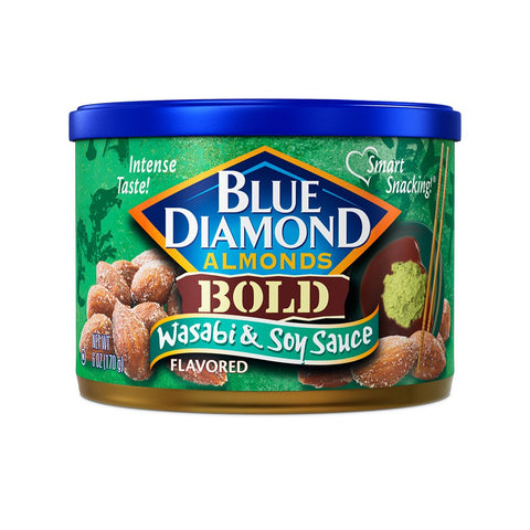 Blue Diamond Almonds, Classic Blueberry Flavored Sweet Snack Nuts, Non-GMO, Kosher, and No Gluten Ingredients or Artificial Flavors, Great size for On-the-go, Lunch, Adults and Kids, 6oz Can